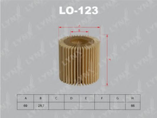 LO-123 LYNXAUTO Lubrication Oil Filter