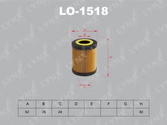 LO-1518 LYNXAUTO Масляный фильтр