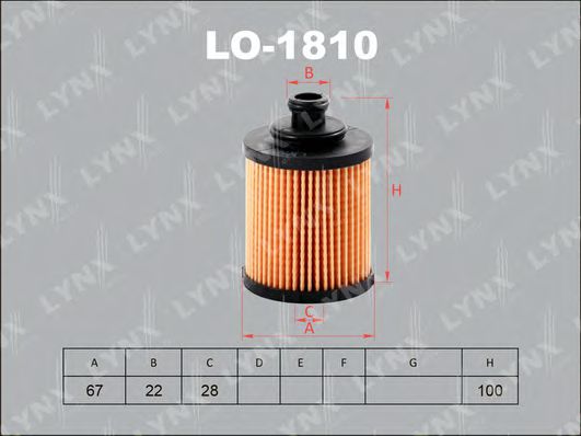 LO-1810 LYNXAUTO Oil Filter