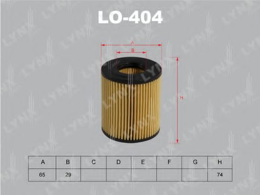 LO-404 LYNXAUTO Масляный фильтр