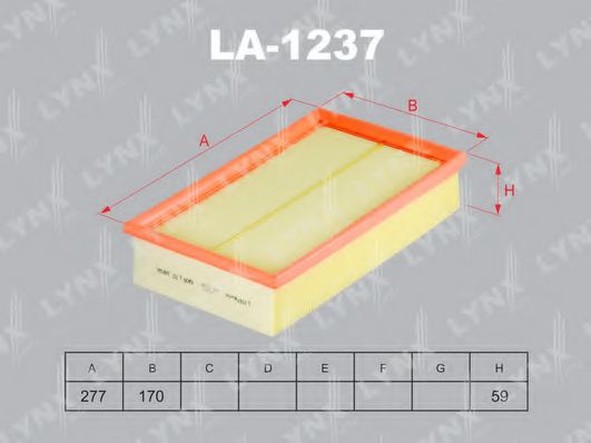 LA-1237 LYNXAUTO Система подачи воздуха Воздушный фильтр