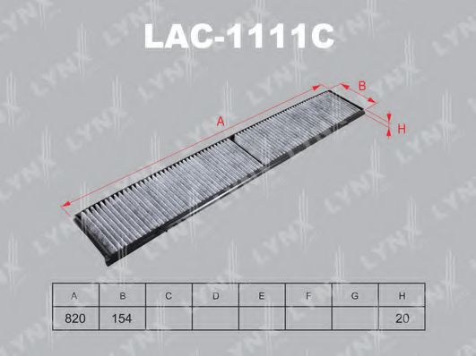 LAC-1111C LYNXAUTO Heating / Ventilation Filter, interior air
