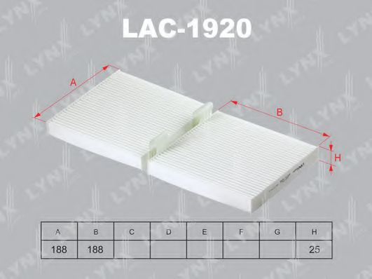 LAC-1920 LYNXAUTO Filter, interior air