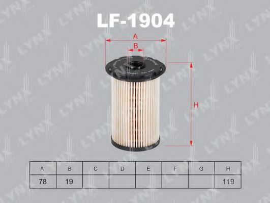 LF-1904 LYNXAUTO Fuel Supply System Fuel filter