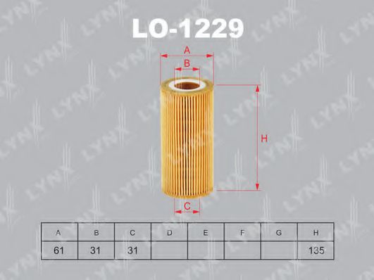 LO-1229 LYNXAUTO Oil Filter
