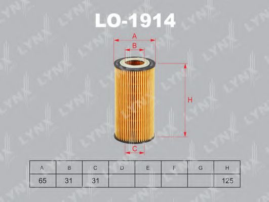 LO-1914 LYNXAUTO Lubrication Oil Filter
