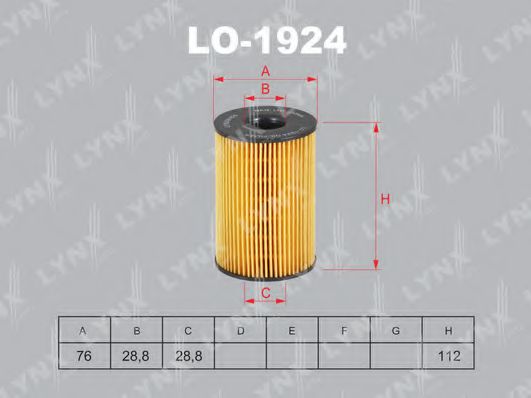 LO-1924 LYNXAUTO Lubrication Oil Filter