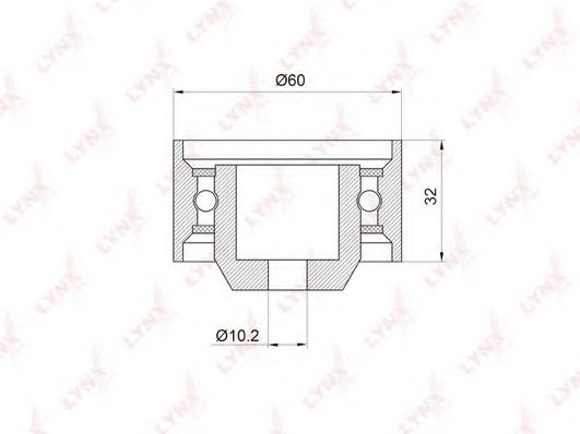 PB-3014 LYNXAUTO Belt Drive Deflection/Guide Pulley, timing belt