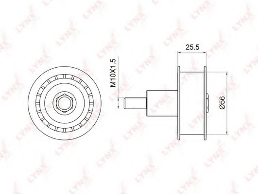 PB-3029 LYNXAUTO Deflection/Guide Pulley, timing belt