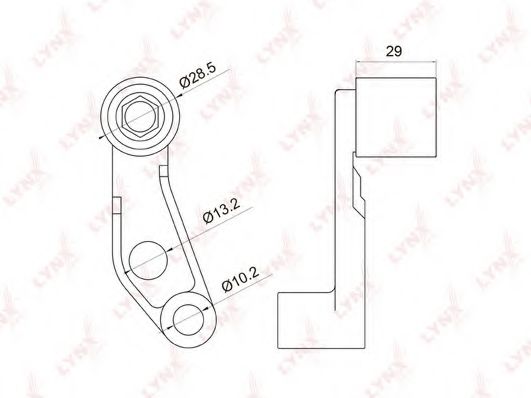 PB-3030 LYNXAUTO Deflection/Guide Pulley, timing belt