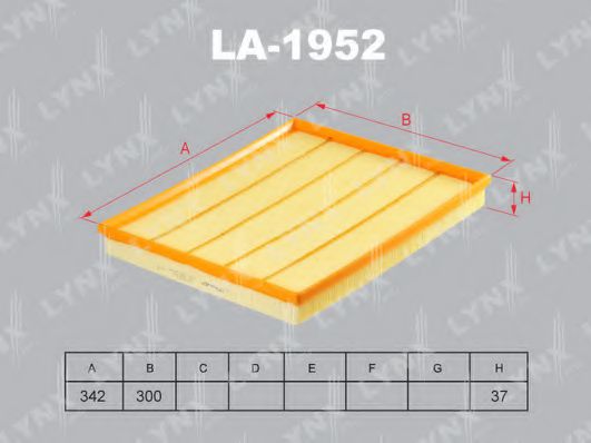 LA-1952 LYNXAUTO Air Filter