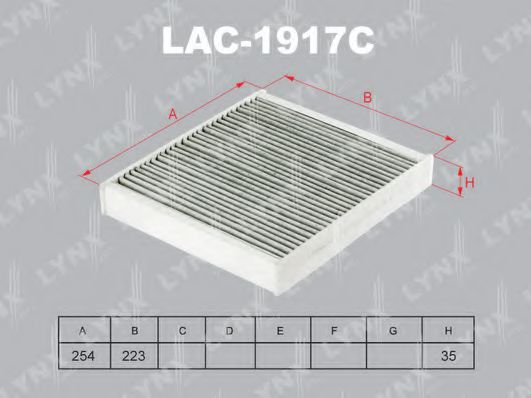 LAC-1917C LYNXAUTO Heating / Ventilation Filter, interior air