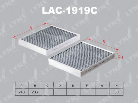 LAC-1919C LYNXAUTO Heating / Ventilation Filter, interior air
