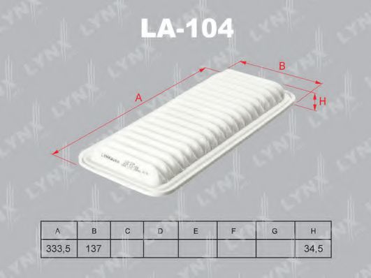 LA-104 LYNXAUTO Air Filter