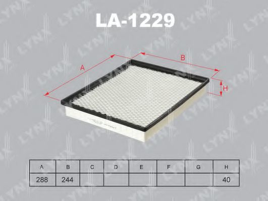 LA-1229 LYNXAUTO Air Supply Air Filter