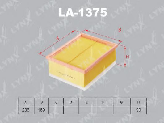 LA-1375 LYNXAUTO Air Supply Air Filter