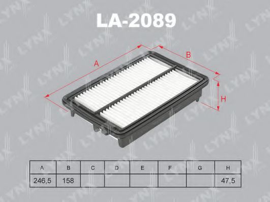 LA-2089 LYNXAUTO Air Supply Air Filter