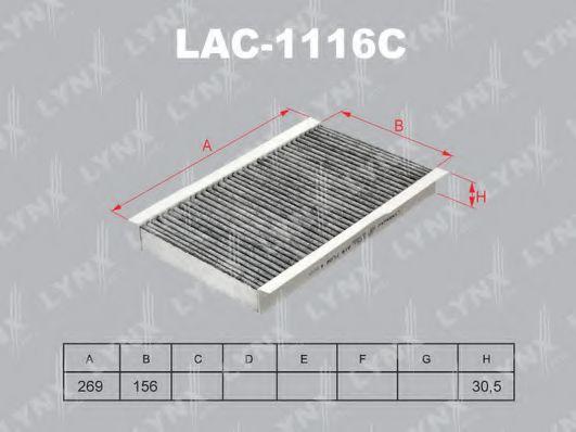 LAC-1116C LYNXAUTO Heating / Ventilation Filter, interior air