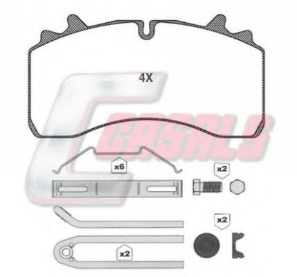 BKM005 CASALS Brake Pad Set, disc brake