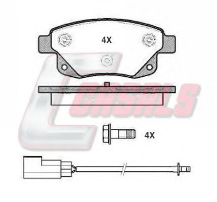 BKM486 CASALS Brake Pad Set, disc brake