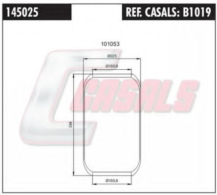 B1019 CASALS Cylinder Head Bolt Kit, cylinder head
