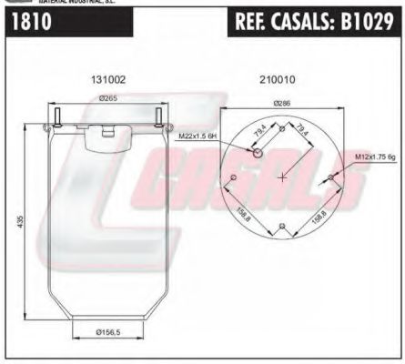 B1029 CASALS Bolt Kit, cylinder head
