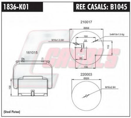 B1045 CASALS Cylinder Head Bolt