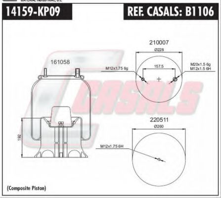 B1106 CASALS Boot, air suspension