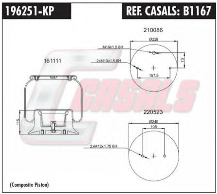 B1167 CASALS Brake System Brake Master Cylinder