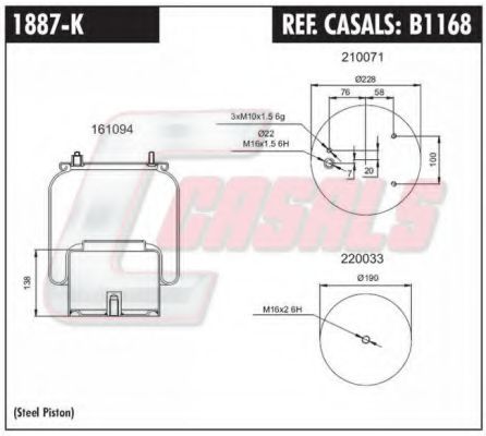 B1168 CASALS Air Supply Air Filter