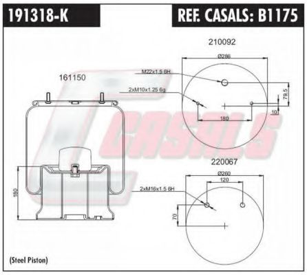 B1175 CASALS Brake System Brake Master Cylinder
