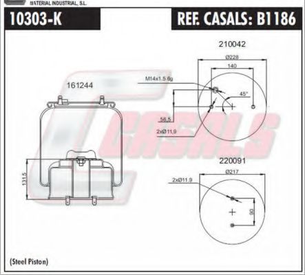 B1186 CASALS Brake System Brake Master Cylinder