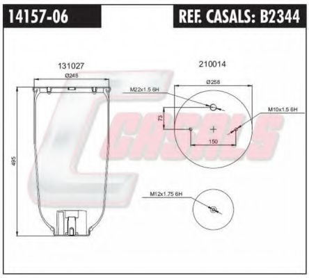 B2344 CASALS Compressed-air System Boot, air suspension