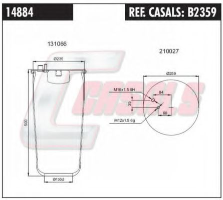 B2359 CASALS Federbalg, Luftfederung