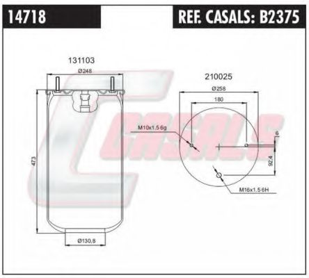B2375 CASALS Compressed-air System Boot, air suspension