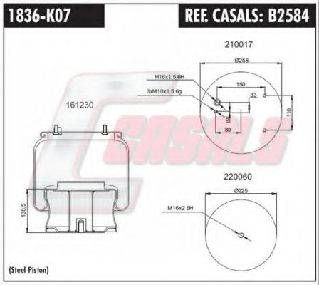 B2584 CASALS Compressed-air System Boot, air suspension