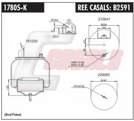 B2591 CASALS Compressed-air System Boot, air suspension