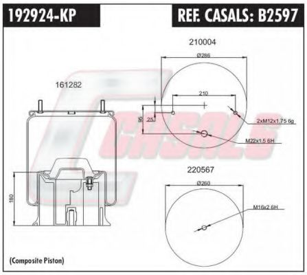 B2597 CASALS Compressed-air System Boot, air suspension