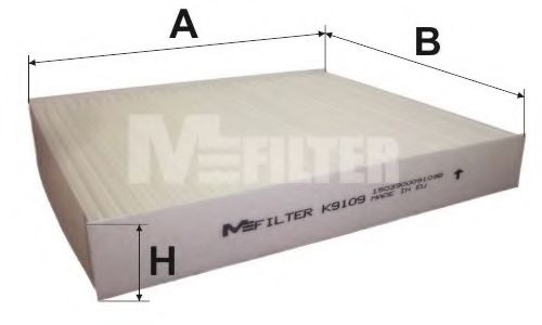 K 9109 MFILTER Heating / Ventilation Filter, interior air
