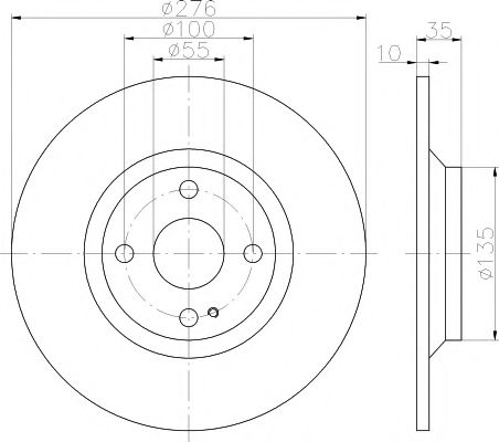 8DD 355 116-071 HELLA+PAGID Тормозная система Тормозной диск
