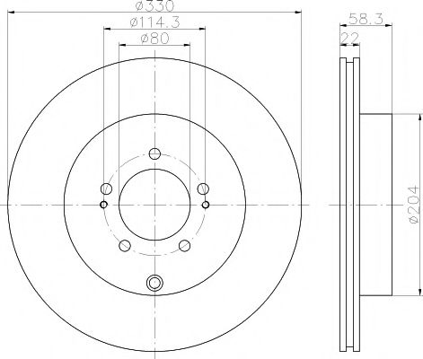 8DD 355 116-881 HELLA+PAGID Тормозная система Тормозной диск