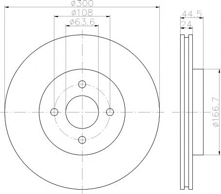 8DD 355 112-091 HELLA+PAGID Тормозная система Тормозной диск