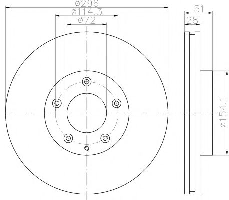8DD 355 112-891 HELLA+PAGID Тормозная система Тормозной диск