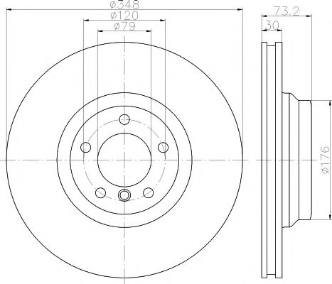 8DD 355 121-391 HELLA+PAGID Тормозная система Тормозной диск