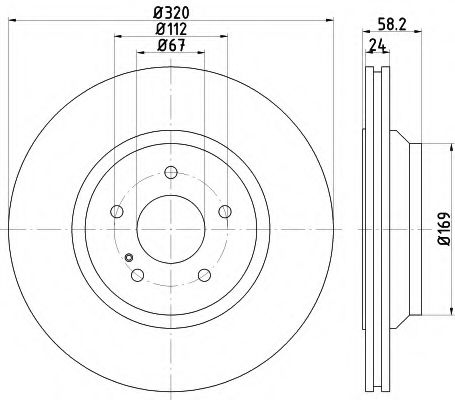 8DD 355 113-992 HELLA+PAGID Тормозная система Тормозной диск