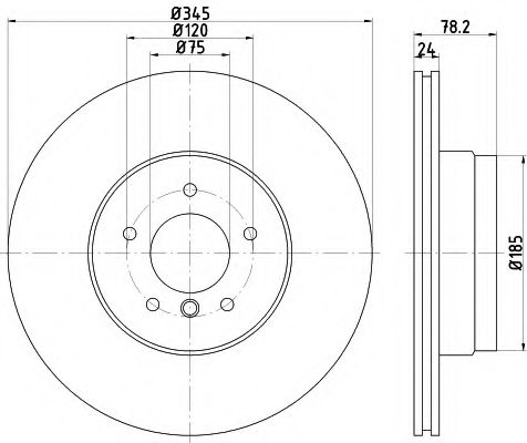 8DD 355 121-781 HELLA+PAGID Тормозная система Тормозной диск