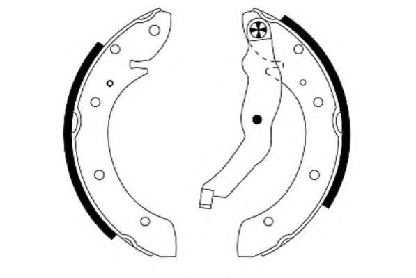 8DB 355 001-581 HELLA+PAGID Brake System Brake Shoe Set