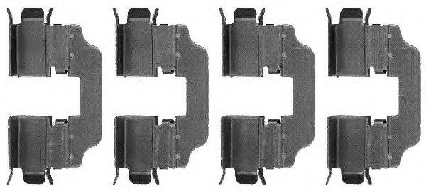 8DZ 355 203-411 HELLA+PAGID Brake System Accessory Kit, disc brake pads