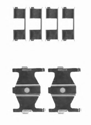 8DZ 355 204-191 HELLA+PAGID Accessory Kit, disc brake pads