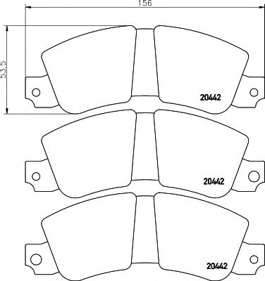 8DB 355 007-151 HELLA+PAGID Brake System Brake Pad Set, disc brake